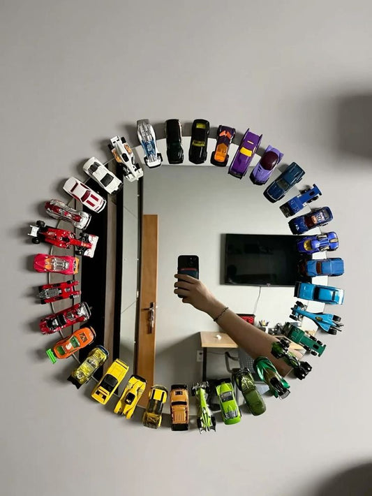 Hot Wheels Wall Mirror | Die-Cast Car Collector Display Decor