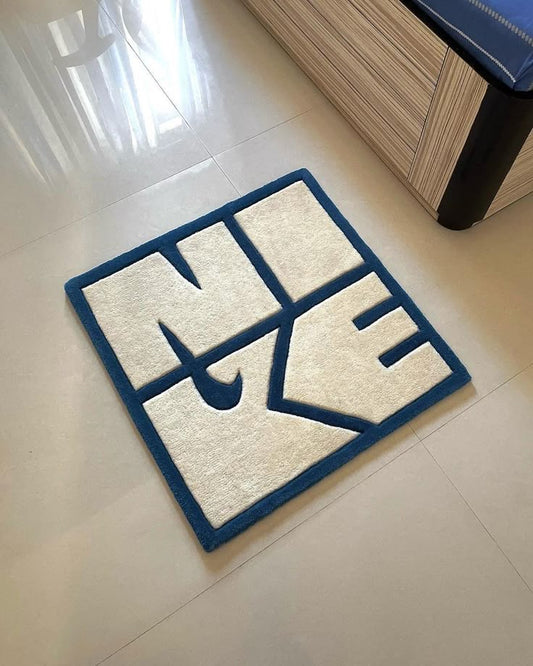 Nike Logo Rug | Modern Floor Mat for Bedroom & Living Room