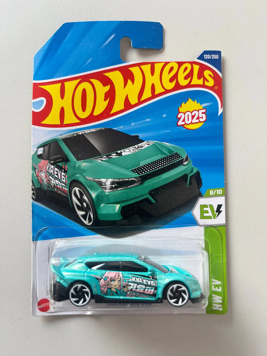 Hot Wheels 2025 Kia EV6 Teal/Anime Deco – HW EV 120/250 (8/10)