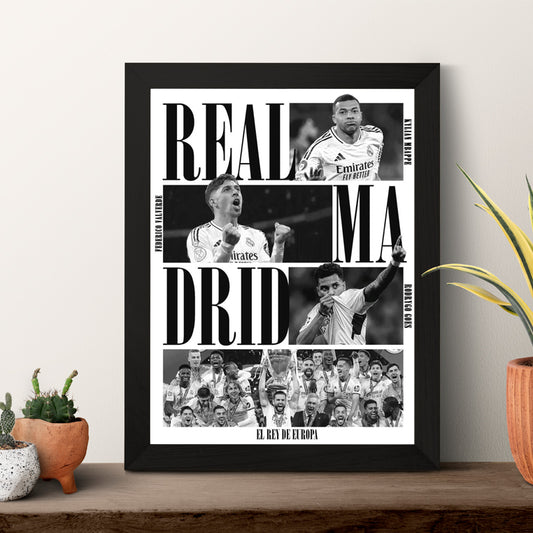 Real Madrid Champions Wall Art Frame – El Rey de Europa